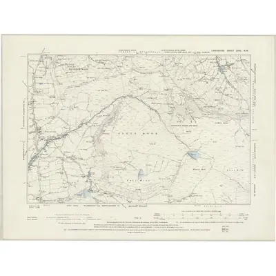 1891 Map of Lancashire LXXX.NW, 1895 Print