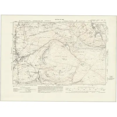 1927 Map of Lancashire LXXX.NW, 1930 Print