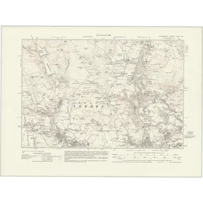 1928 Map of Lancashire LXXX.SE, 1931 Print