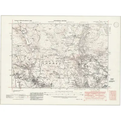 1938 Map of Lancashire LXXX.SE, 1946 Print