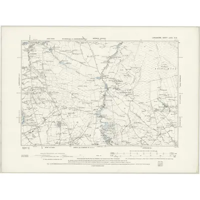 1891 Map of Lancashire LXXX.SW, 1894 Print