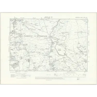 1908 Map of Lancashire LXXX.SW, 1912 Print