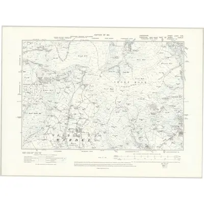1908 Map of Lancashire LXXXI.NW, 1911 Print