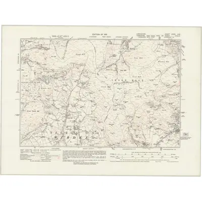 1928 Map of Lancashire LXXXI.NW, 1931 Print