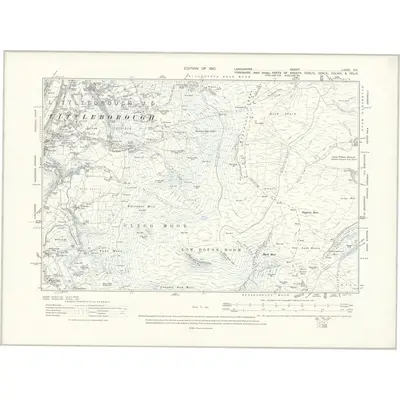 1908 Map of Lancashire LXXXI.SE, 1910 Print
