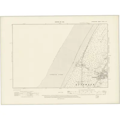 1906 Map of Lancashire LXXXII.NE, 1910 Print