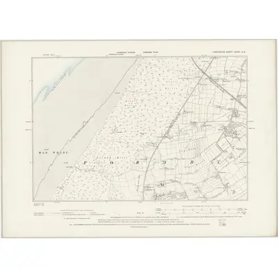1892 Map of Lancashire LXXXII.SE, 1894 Print