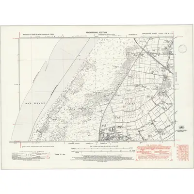 1938 Map of Lancashire LXXXII SW & SE, 1947 Print