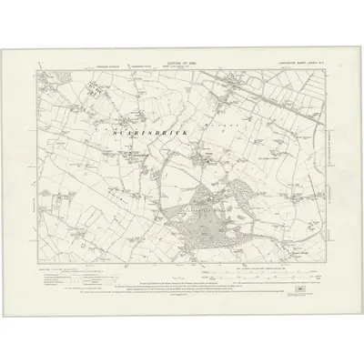 1926 Map of Lancashire LXXXIII.NE, 1929 Print
