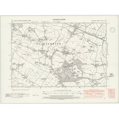 1938 Map of Lancashire LXXXIII.NE, 1946 Print