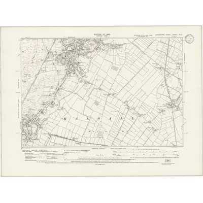 1926 Map of Lancashire LXXXIII.NW, 1933 Print