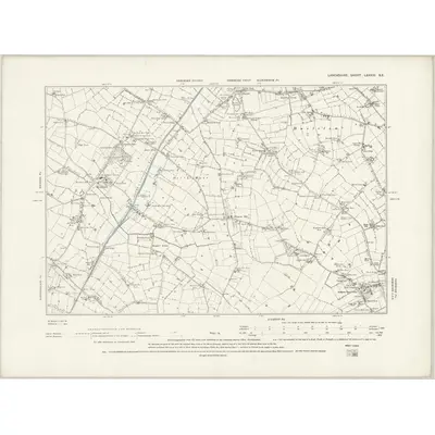 1891 Map of Lancashire LXXXIII.SE, 1894 Print