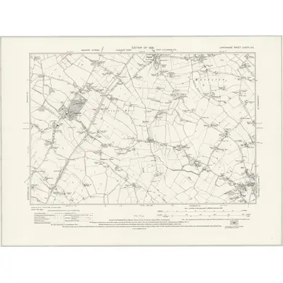 1926 Map of Lancashire LXXXIII.SE, 1931 Print