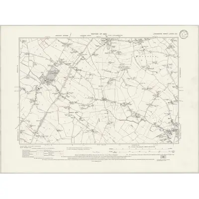 1926 Map of Lancashire LXXXIII.SE, 1933 Print