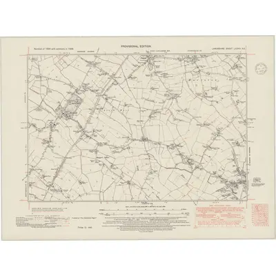1938 Map of Lancashire LXXXIII.SE, 1948 Print
