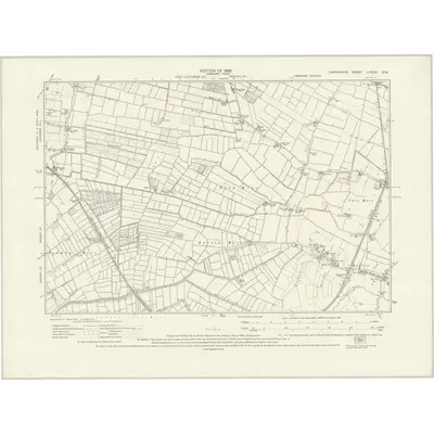 1926 Map of Lancashire LXXXIII.SW, 1928 Print