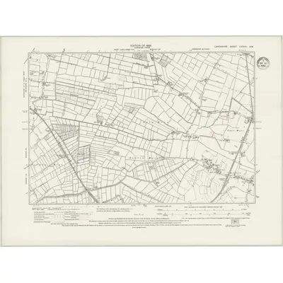 1926 Map of Lancashire LXXXIII.SW, 1934 Print