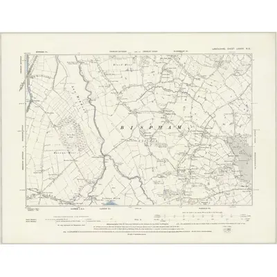1892 Map of Lancashire LXXXIV.NE, 1894 Print