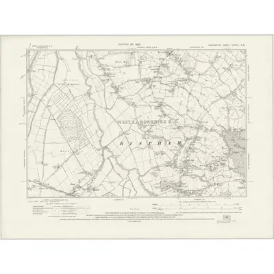 1926 Map of Lancashire LXXXIV.NE, 1929 Print