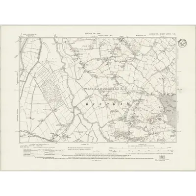 1926 Map of Lancashire LXXXIV.NE, 1934 Print