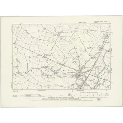 1892 Map of Lancashire LXXXIV.NW, 1894 Print