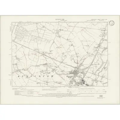 1926 Map of Lancashire LXXXIV.NW, 1933 Print