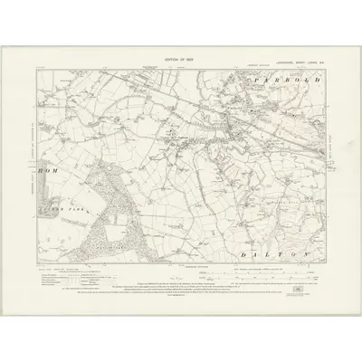 1926 Map of Lancashire LXXXIV.SE, 1929 Print
