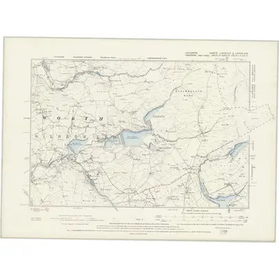 1891 Map of Lancashire LXXXIX.NE & LXXXIXa.NW, 1895 Print