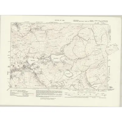 1928 Map of Lancashire LXXXIX.NE & LXXXIXa.NW, 1932 Print