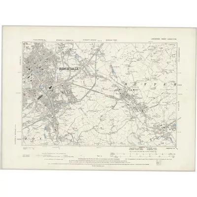 1889 Map of Lancashire LXXXIX.NW, 1894 Print