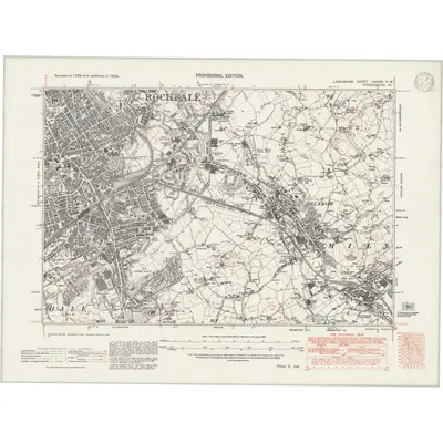 1938 Map of Lancashire LXXXIX.NW, 1947 Print