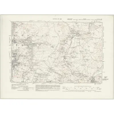 1928 Map of Lancashire LXXXIX.SE, 1932 Print