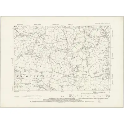 1892 Map of Lancashire LXXXV.NW, 1894 Print