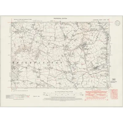 1938 Map of Lancashire LXXXV.NW, 1947 Print