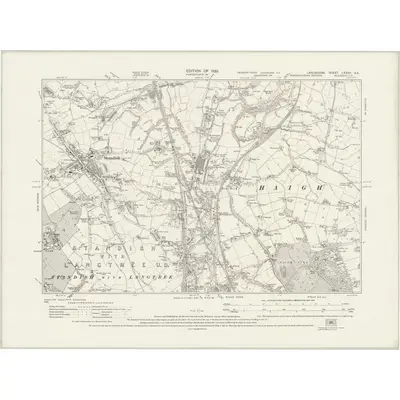 1927 Map of Lancashire LXXXV.SE, 1930 Print