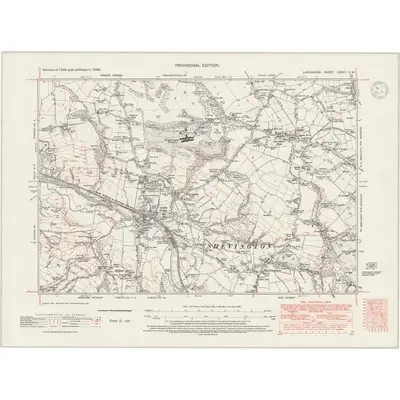 1938 Map of Lancashire LXXXV.SW, 1947 Print