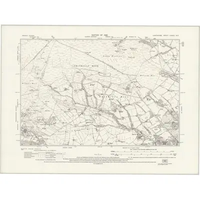 1927 Map of Lancashire LXXXVI.NE, 1930 Print