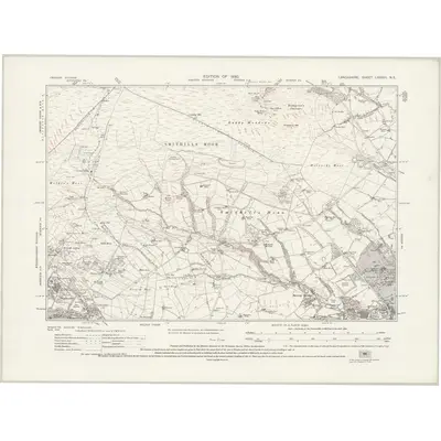 1927 Map of Lancashire LXXXVI.NE, 1932 Print