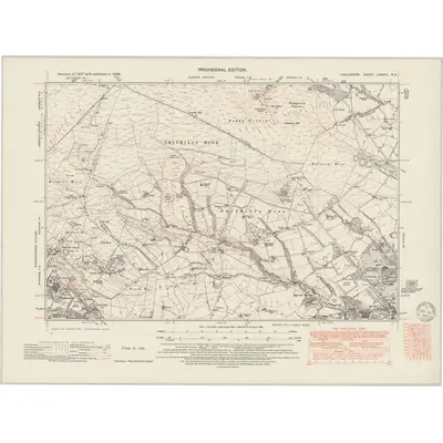 1938 Map of Lancashire LXXXVI.NE, 1949 Print