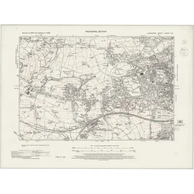 1938 Map of Lancashire LXXXVI.SE, 1944 Print