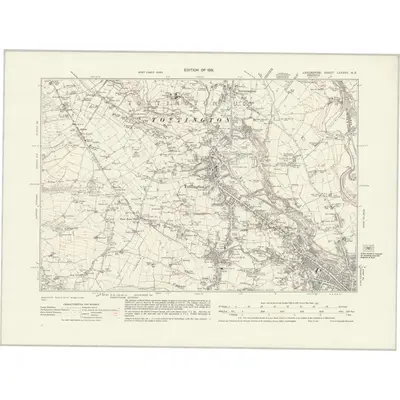 1927 Map of Lancashire LXXXVII.NE, 1931 Print