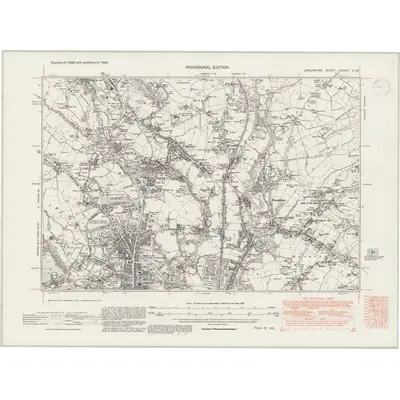 1938 Map of Lancashire LXXXVII.NW, 1947 Print