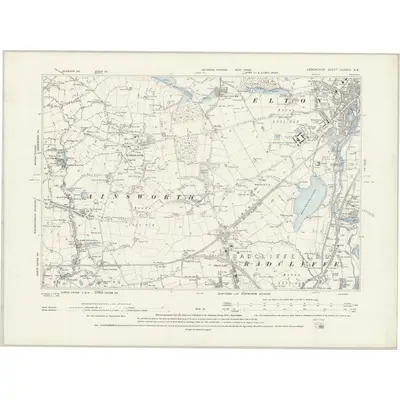 1889 Map of Lancashire LXXXVII.SE, 1894 Print