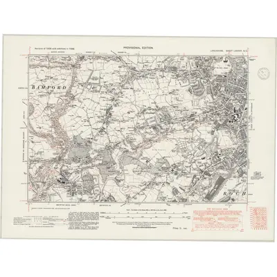 1938 Map of Lancashire LXXXVIII.NE, 1947 Print