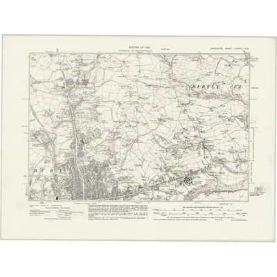 1928 Map of Lancashire LXXXVIII.NW, 1931 Print