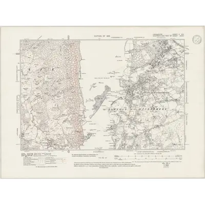 1911 Map of Lancashire V.NE, 1947 Print