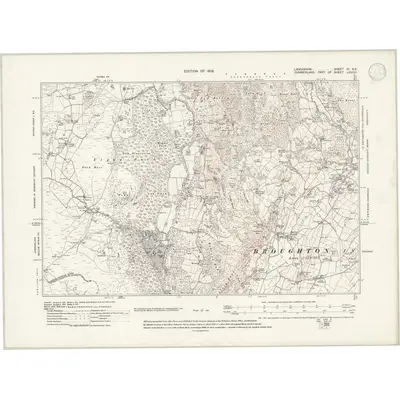1912 Map of Lancashire VI.NE, 1946 Print