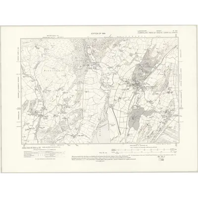 1911 Map of Lancashire VI.SE, 1919 Print