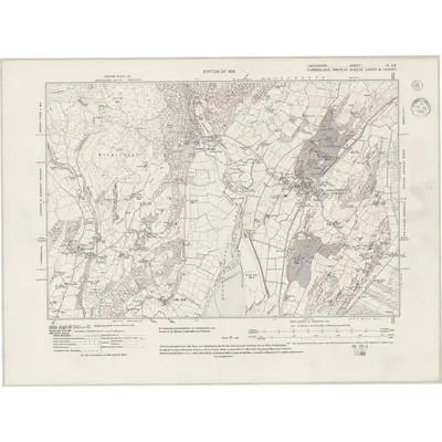 1911 Map of Lancashire VI.SE, 1945 Print