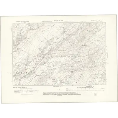 1912 Map of Lancashire VII.NW, 1919 Print